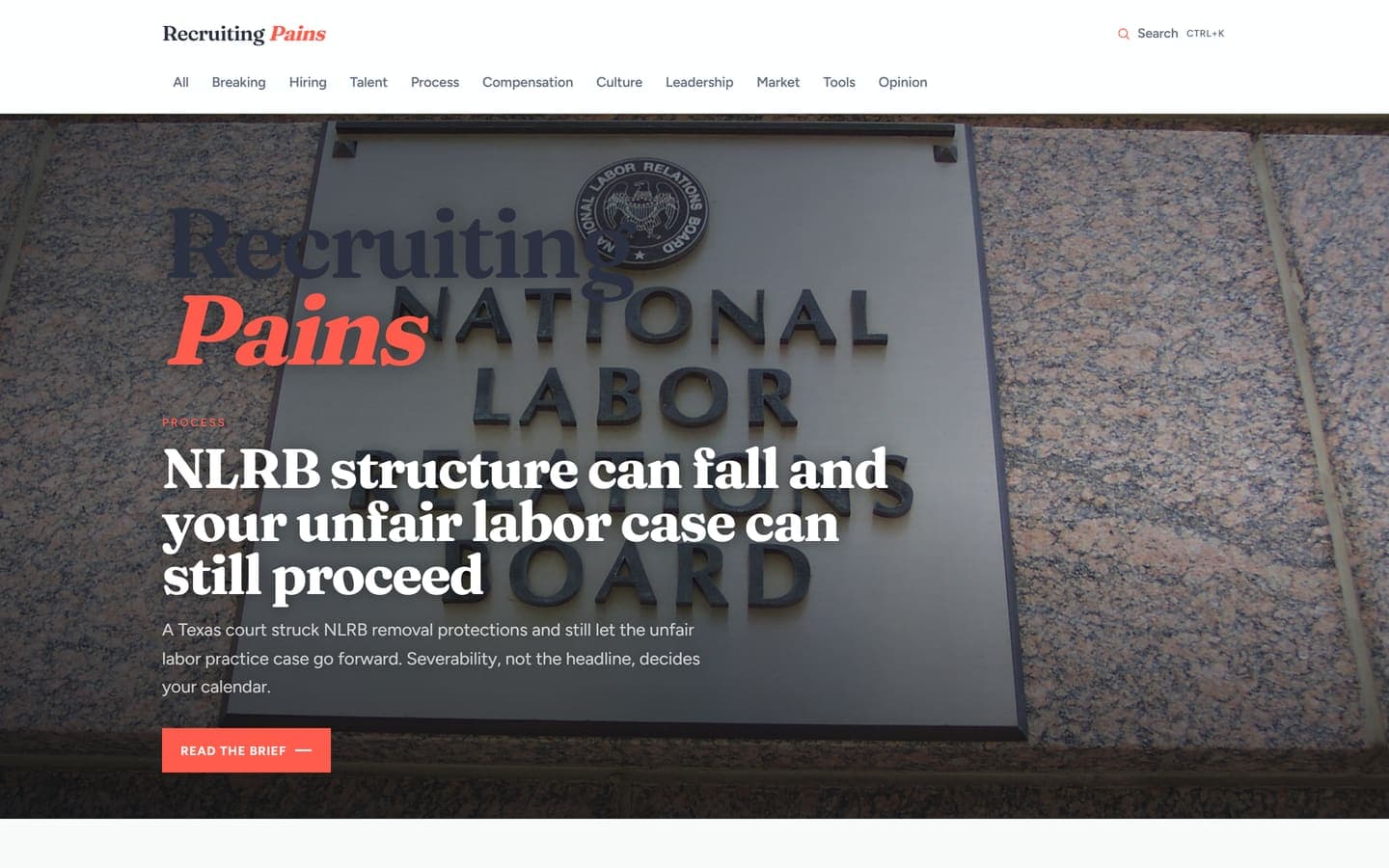 Recruiting Pains homepage